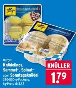 Wasgau Burgis Knödelinos, Semmel-, Spinat- oder Sonntagsknödel Angebot
