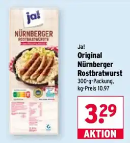 Wasgau Ja! Original Nürnberger Rostbratwurst Angebot