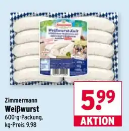 Wasgau Zimmermann Weißwurst Angebot