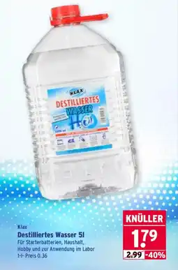 Wasgau Klax Destilliertes Wasser Angebot