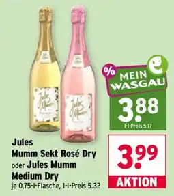 Wasgau Jules Mumm Sekt Rosé Dry Angebot