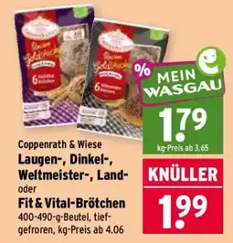 Wasgau Coppenrath & Wiese Laugen-, Dinkel-, Weltmeister-, Land- oder Fit & Vital-Brötchen Angebot