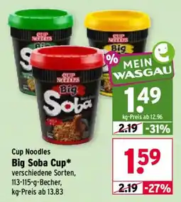 Wasgau Cup Noodles Big Soba Cup Angebot