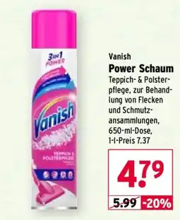 Wasgau Vanish Power Schaum Angebot