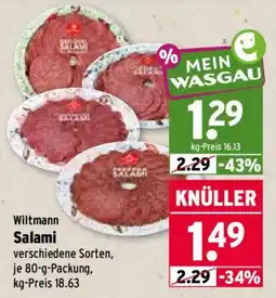 Wasgau Wiltmann Salami Angebot