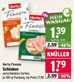 Wasgau Herta Finesse Schinken Angebot