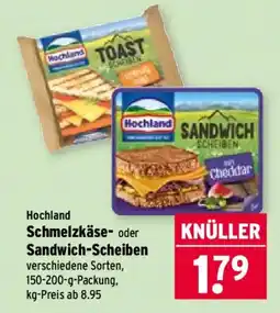 Wasgau Hochland Schmelzkäse- oder Sandwich-Scheiben Angebot