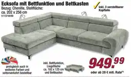 Poco Ecksofa mit Bettfunktion und Bettkasten Angebot
