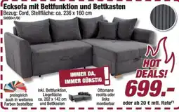 Poco Ecksofa mit Bettfunktion und Bettkasten Angebot