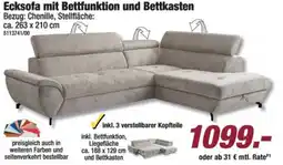 Poco Ecksofa mit Bettfunktion und Bettkasten Angebot