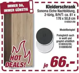 Poco Kleiderschrank Sonoma Eiche Nachbildung Angebot