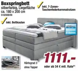 Poco Boxspringbett silberfarbig Angebot
