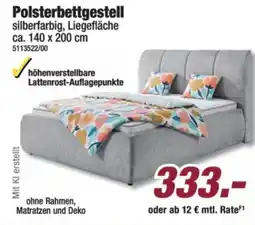 Poco Polsterbettgestell silberfarbig, Liegefläche Angebot