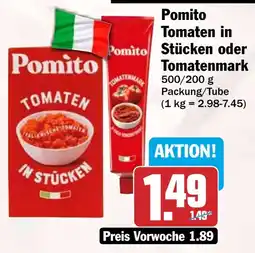 HIT Ullrich Pomito Tomaten in Stücken oder Tomatenmark Angebot
