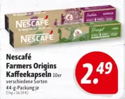 Nah & Frisch Nescafé Farmers Origins Kaffee kapseln Angebot