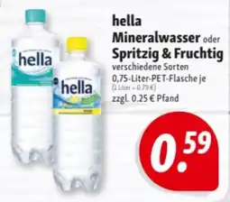 Nah & Frisch hella Mineralwasser oder Spritzig & Fruchtig Angebot