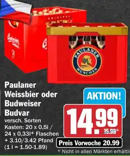 HIT Ullrich Paulaner Weissbier oder Budweiser Budvar Angebot