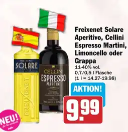 HIT Ullrich Freixenet Solare Aperitivo, Cellini Espresso Martini, Limoncello oder Grappa Angebot