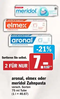 HIT Ullrich aronal, elmex oder meridol Zahnpasta Angebot