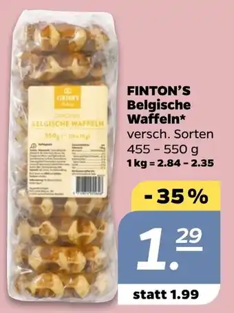 NETTO Finton's Belgische Waffeln 455-550g Angebot