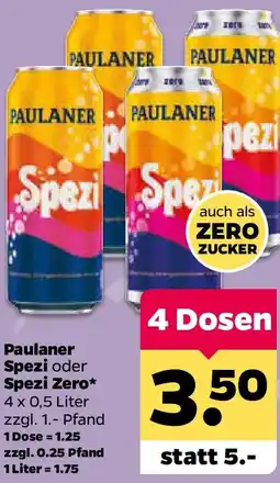 Netto Paulaner Spezi oder Spezi Zero Angebot