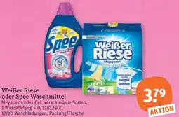 tegut Weißer Riese oder Spee Waschmittel Angebot