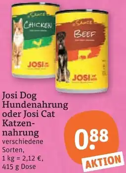 tegut Josi Dog Hundennahrung oder Josi Cat Katzennahrung Angebot