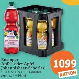 tegut Ensinger Apfel- oder Apfel Johannisbeer-Schorle Angebot