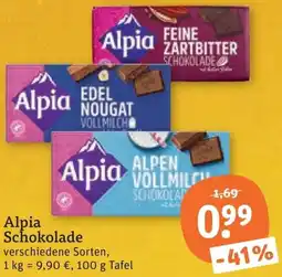 tegut Alpia Schokolade Angebot