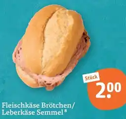 tegut Fleischkäse Brötchen/Leberkäse Semmel Angebot