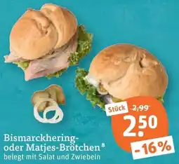 tegut Bismarckhering- oder Matjes-Brötchen Angebot