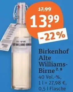 tegut Birkenhof Alte Williams-Birne Angebot