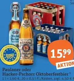 tegut Paulaner oder Hacker-Pschorr Oktoberfestbier Angebot