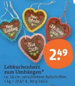 tegut Lebkuchenherz zum Umhängen Angebot