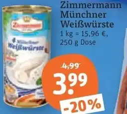 tegut Zimmermann Münchner Weißwürste Angebot