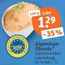 tegut Alpenhain Obazda Angebot