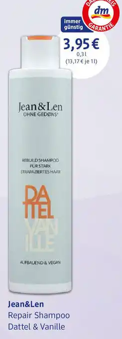 dm drogerie Jean & Len Repair Shampoo Dattel & Vanille Angebot