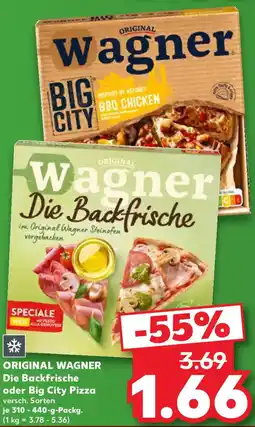 Kaufland ORIGINAL WAGNER Die Backfrische oder Big City Pizza Angebot