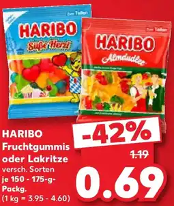 Kaufland HARIBO Fruchtgummis oder Lakritze Angebot