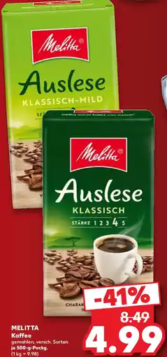 Kaufland MELITTA Kaffee Angebot