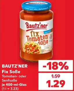 Kaufland BAUTZ'NER Fix Soße Angebot