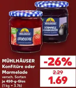 Kaufland MÜHLHÄUSER Konfitüre oder Marmelade Angebot