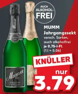 Kaufland MUMM Jahrgangssekt Angebot