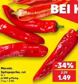 Kaufland Marokk. Spitzpaprika, rot Angebot