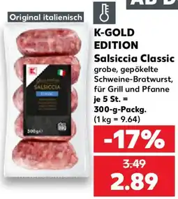 Kaufland K-GOLD EDITION Salsiccia Classic Angebot