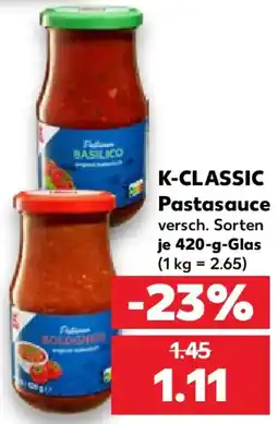 Kaufland K-CLASSIC Pastasauce Angebot