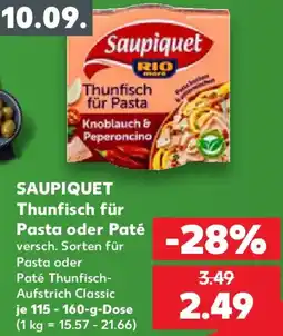 Kaufland SAUPIQUET Thunfisch für Pasta oder Paté Angebot