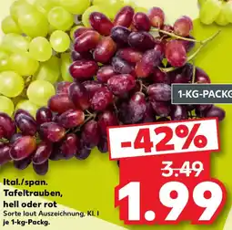 Kaufland Ital./span. Tafeltrauben, hell oder rot Angebot