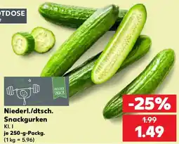 Kaufland Niederl./dtsch. Snackgurken Angebot