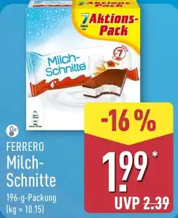 Aldi Nord FERRERO Milch-Schnitte Angebot